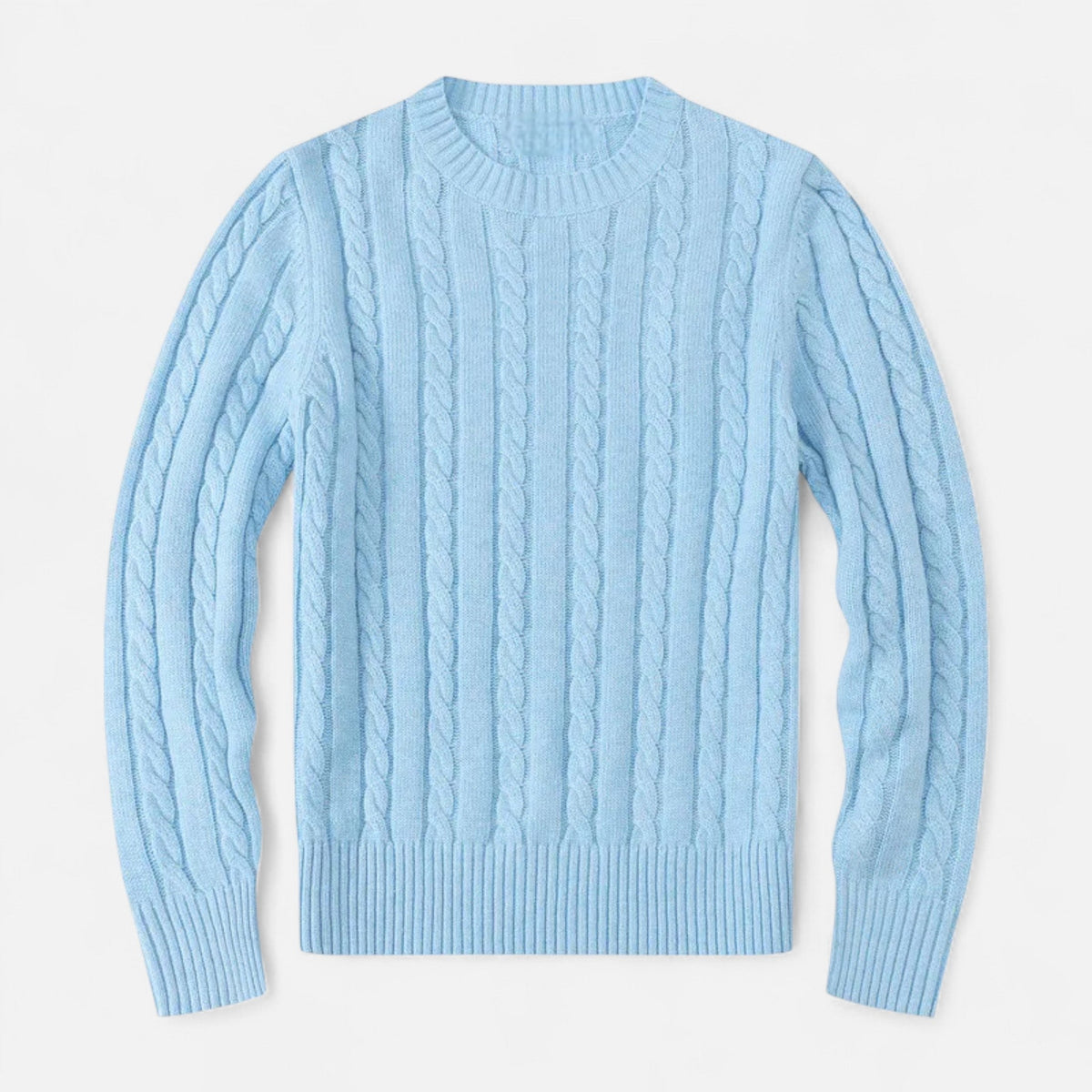 Men’s Cotton Blend Sweater – Timeless Round Neck Style