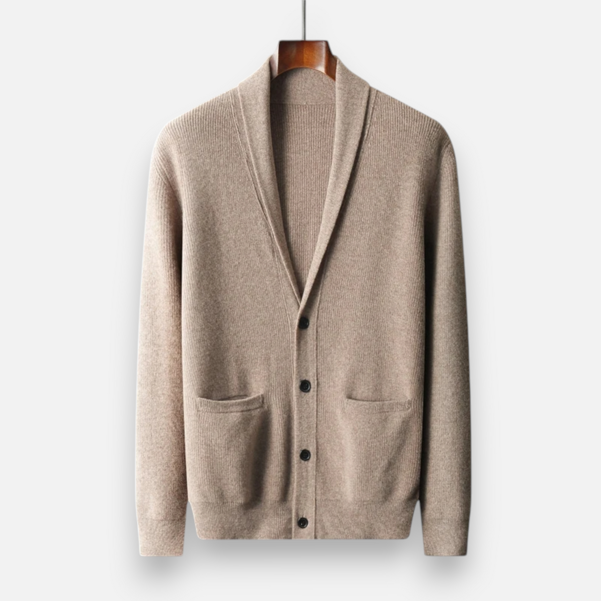 Men’s Merino Wool Suit-Collar Cardigan