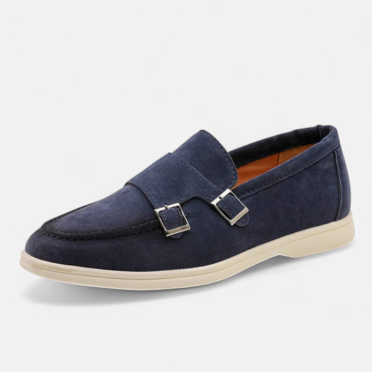 Men’s Suede Monk Strap Loafers – Slip-On Elegance