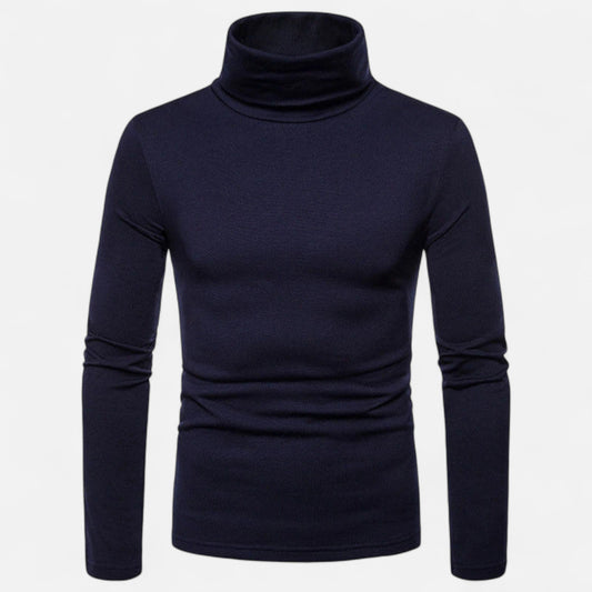 Men’s Slim Fit Turtleneck Sweater – Autumn Winter Stretch