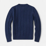 Men’s Cotton Blend Sweater – Timeless Round Neck Style