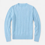Men’s Cotton Blend Sweater – Timeless Round Neck Style