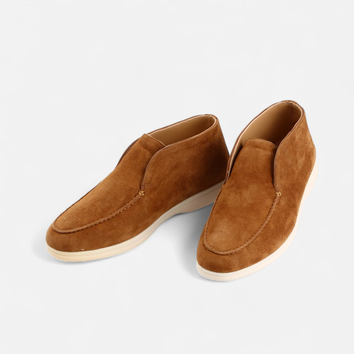 Men’s Suede Mule Loafers in Heritage Camel