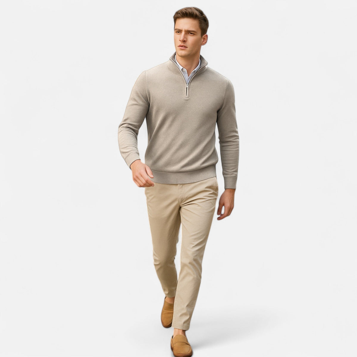 Men’s Slim-Fit Sweater Quarter-Zip