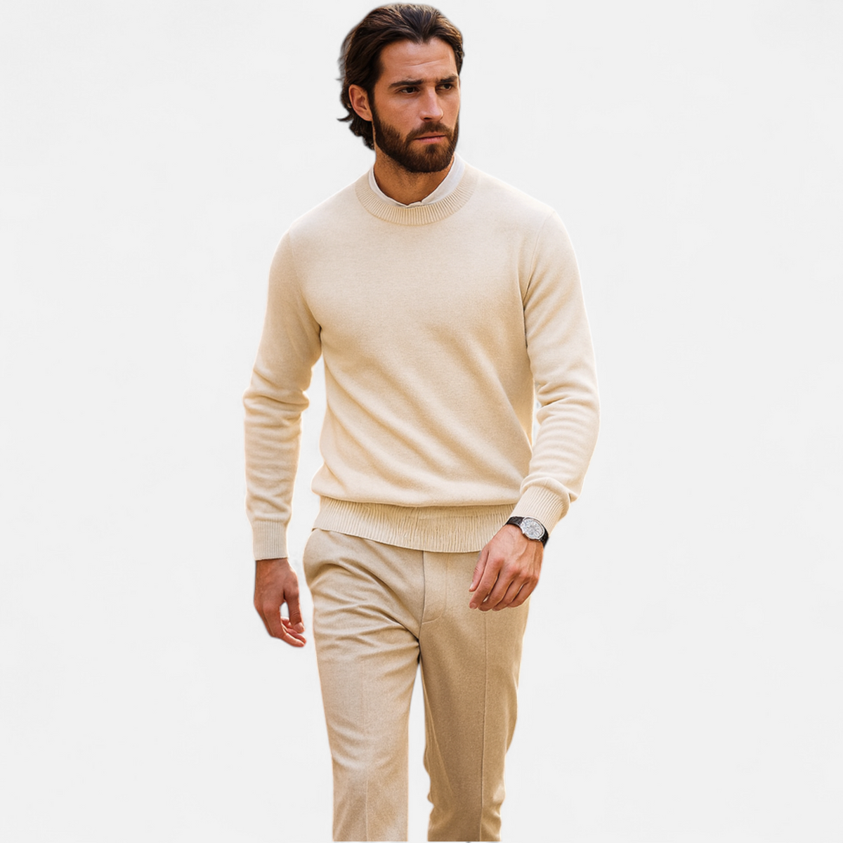 Men’s Loose-Fit Cashmere Wool Jumper