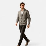 Men’s Merino Wool Suit-Collar Cardigan