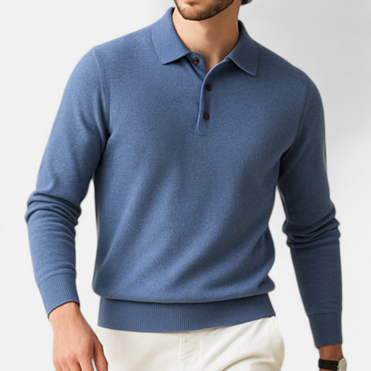 Men’s Merino Wool Polo Sweater