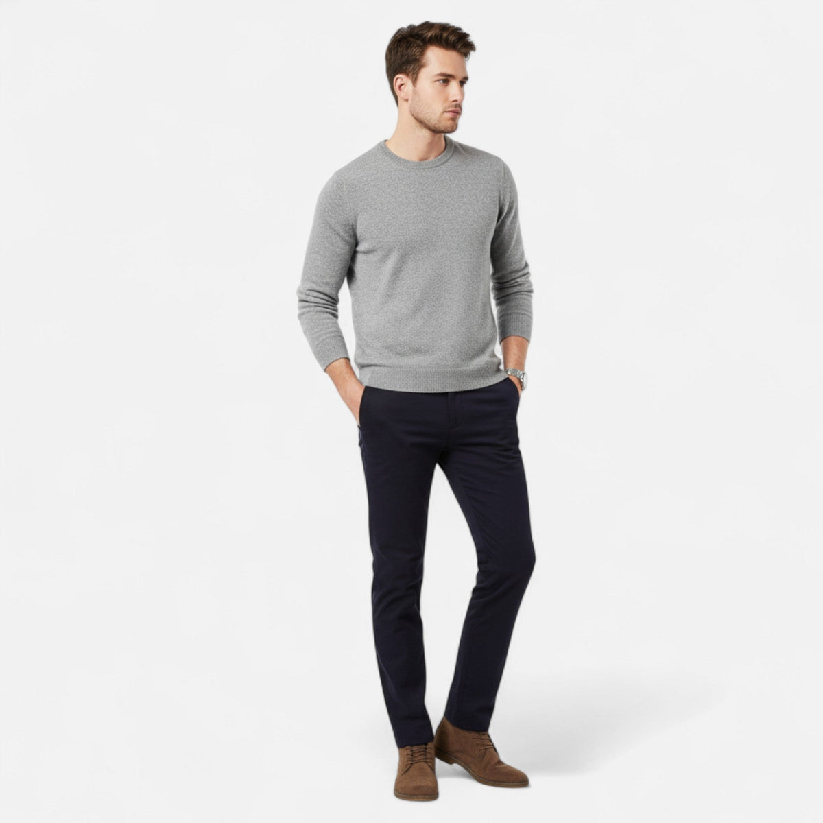 Men’s Suede Chelsea Boots — Khaki Heritage