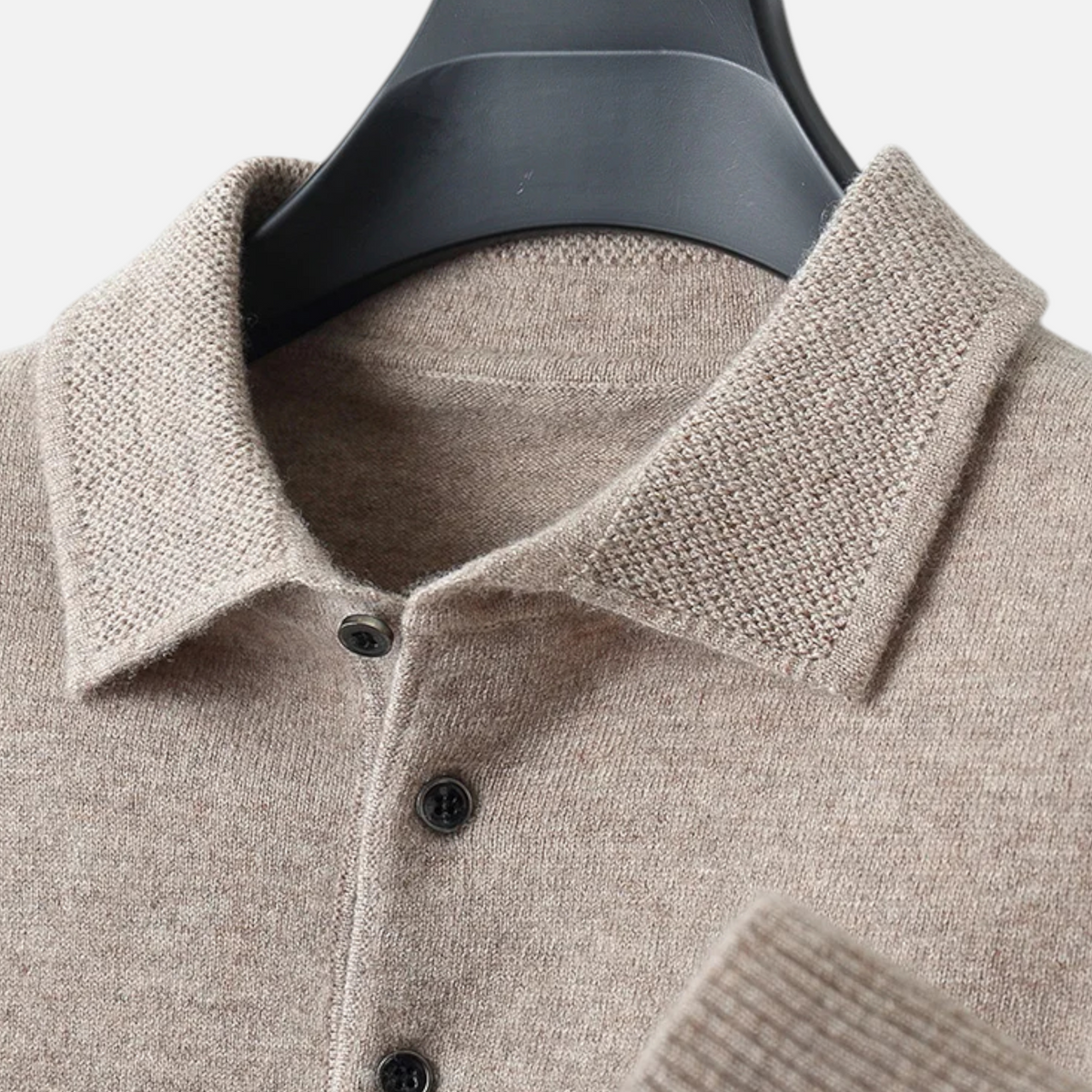 Men’s Merino Wool Polo Sweater