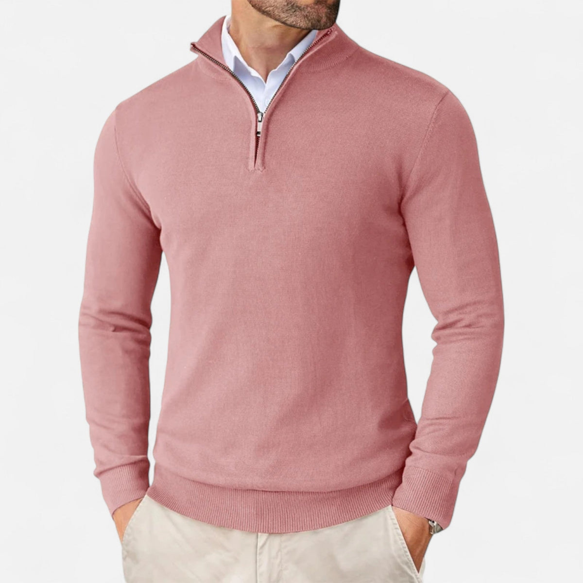Men’s Slim-Fit Sweater Quarter-Zip